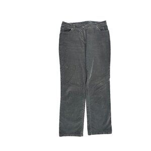 Style & Co Relaxed Straight Womens' size 12P Corduroy Gray Pants